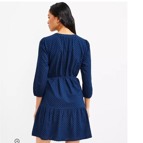 LOFT Henley Flounce Shirtdress Size Small NEW! - Picture 3 of 8